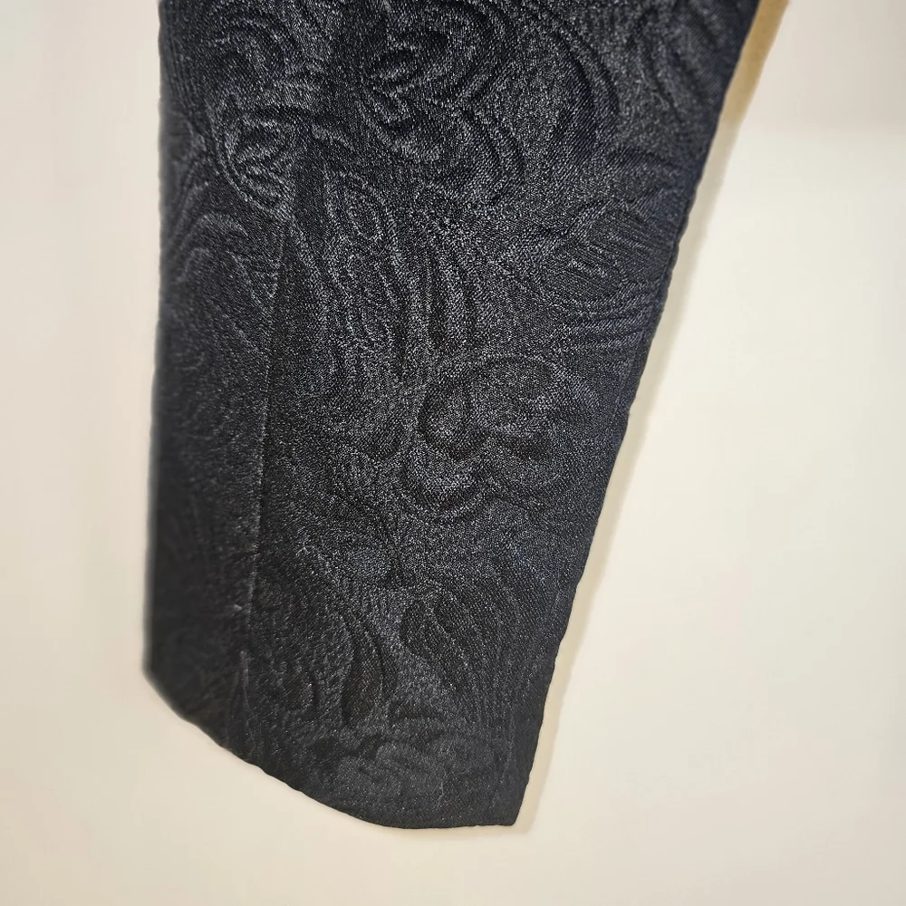 ​Rhyme LA Black Textured Embossed Zip Front Jacket Blazer Size M